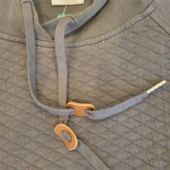 Womans Columbia Grey Quilted Pullover Hoodie Sz 14 - Picture 3 of 8